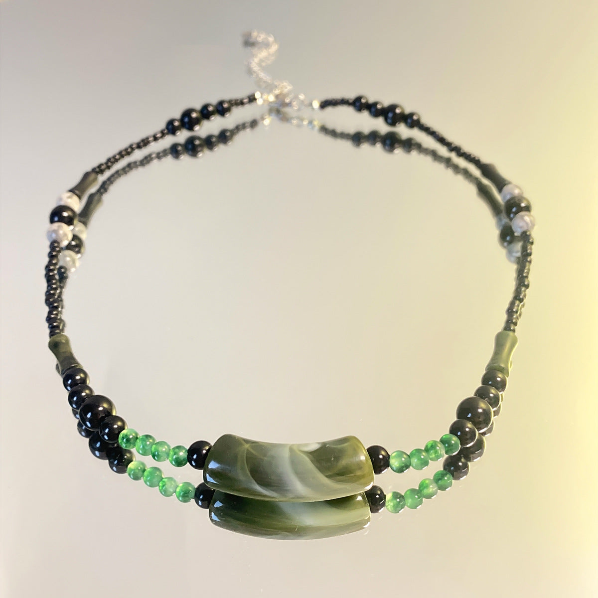Nuevo collar de piedra natural de estilo nacional chino al por mayor